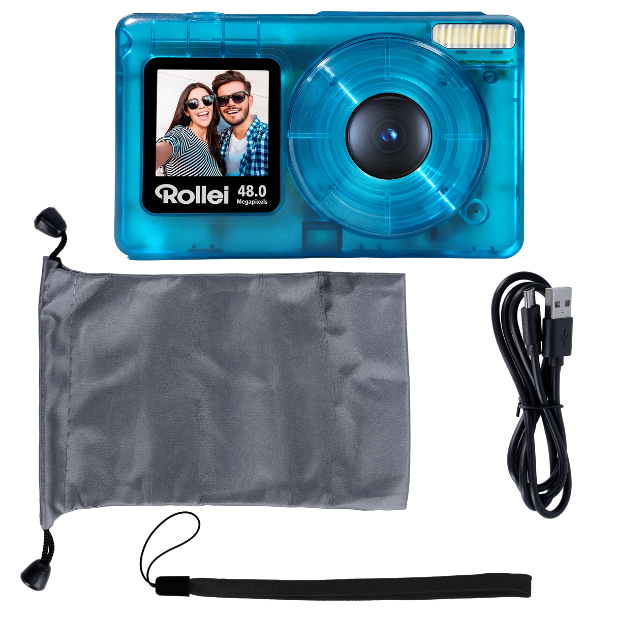 Compactline Pocket | Transparent | 48MP Digitalkamera mit 4K