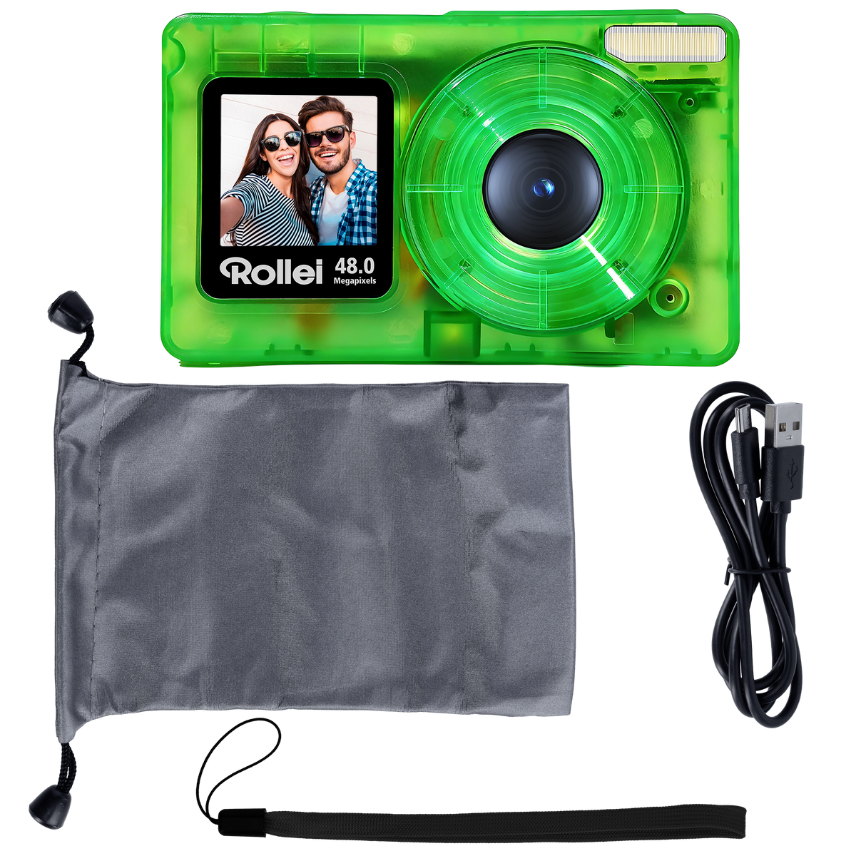 Compactline Pocket | Transparent | 48MP Digitalkamera mit 4K