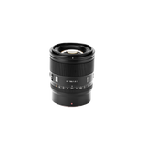 Schwarzes Viltrox-Objektiv stehend