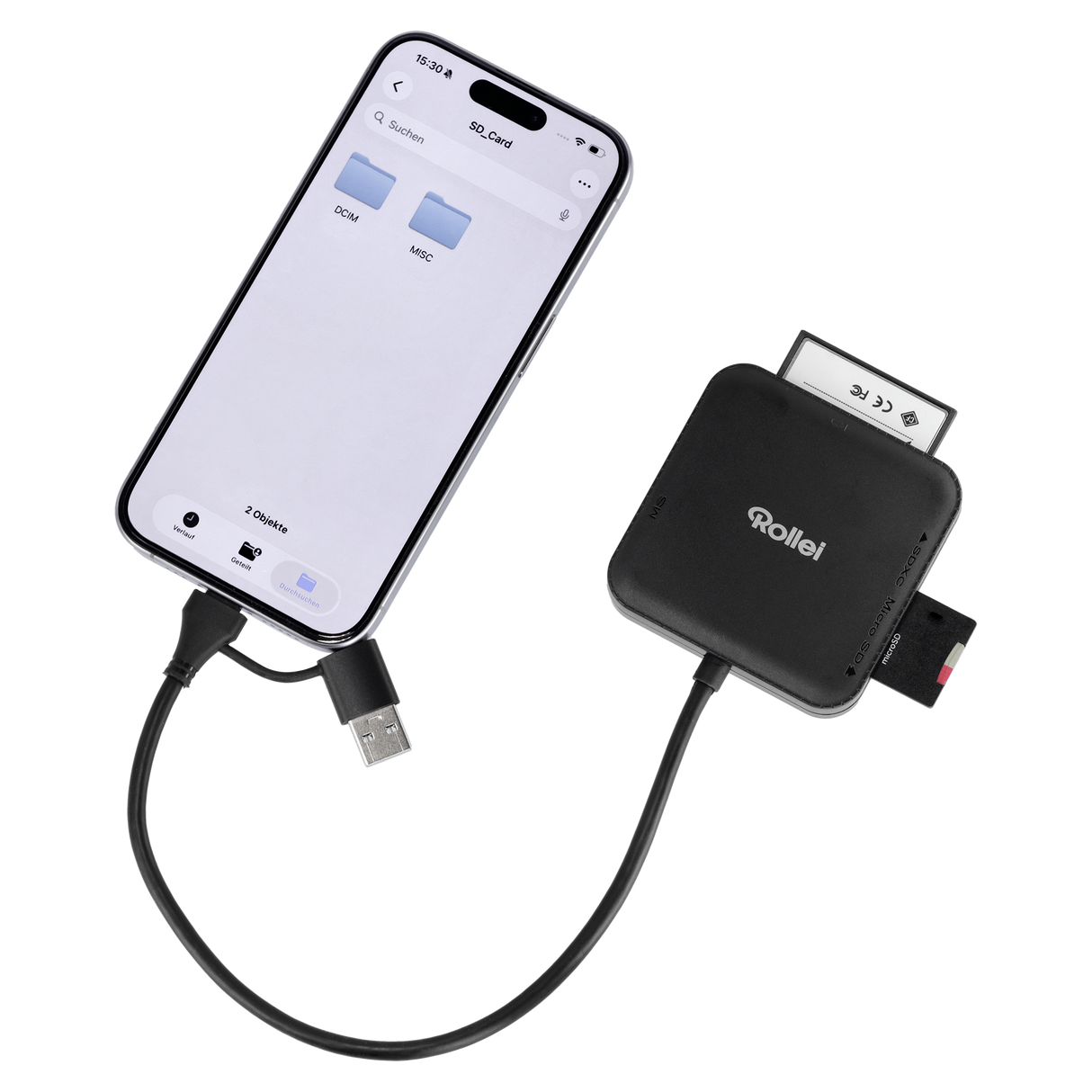 4-in-1 Kartenlesegerät | SD, CF, MS & microSD