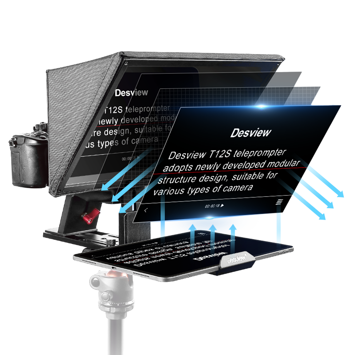 Desview T12S - Teleprompter für 12,9" Smartphones & Tablets